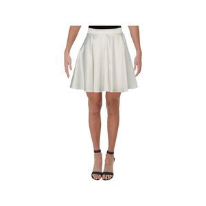 CITY STUDIO Womens Circle Mini Skirt Ivory Evening Lined Juniors 13